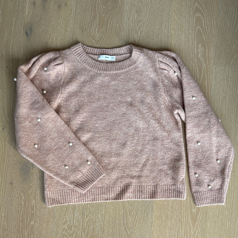 Mango Pearl-Detail Sweater
